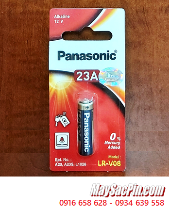 Pin 12v LR-V08 _Pin A23; Pin Remote điều khiển Panasonic LR-V08 A23 chính hãng (Loại vỉ 1viên)